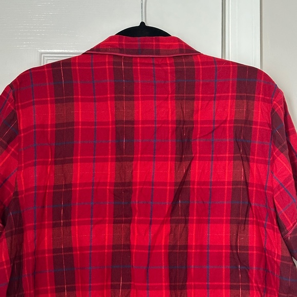 Victoria’s Secret Red Plaid Pajama Top | Size Medium | NWT Sleep Shirt New - Picture 5 of 6